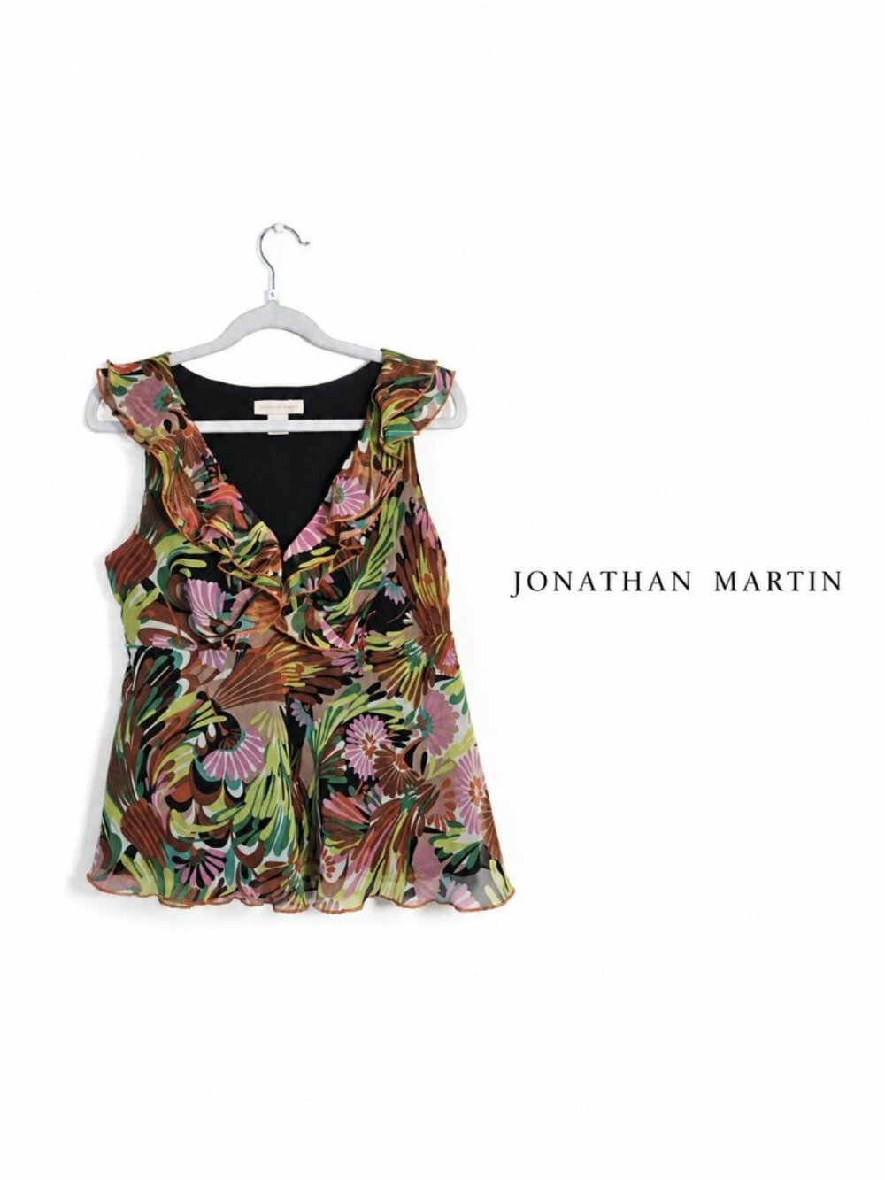 Jonathan Martin Floral Sleeveless Top Size S